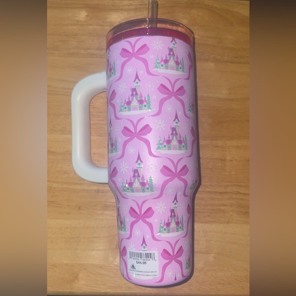 Disney Pink Castle Tumbler with Handle - Picture 3 of 4